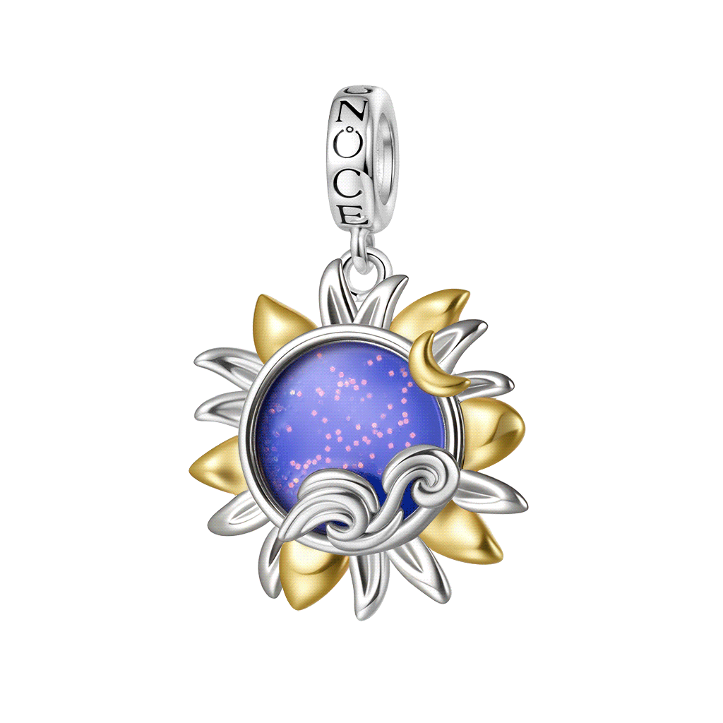 Starry Night Sunflower Glow-in-the-Dark Pendant
