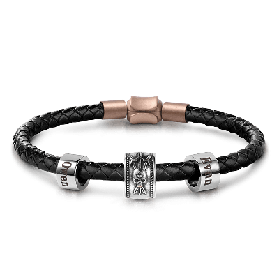 Swords Skull & Customized Charms Bracelet