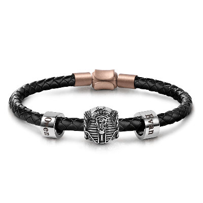 Egyptian Pharaoh & Customized Charms Bracelet