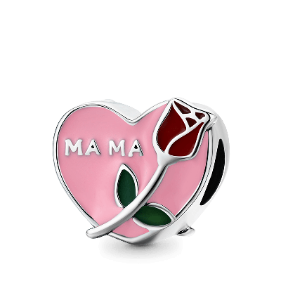 "MA MA" Heart Charm