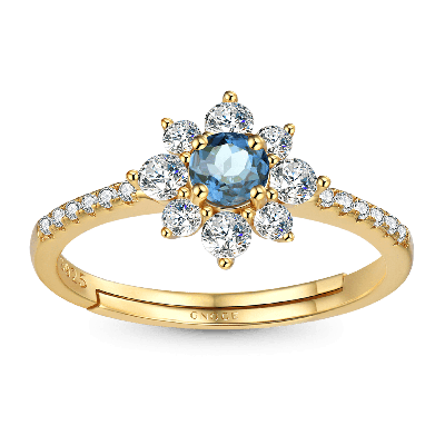 Nature Topaz Flower Ring