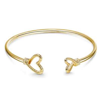 Heart Removable Open Bangle