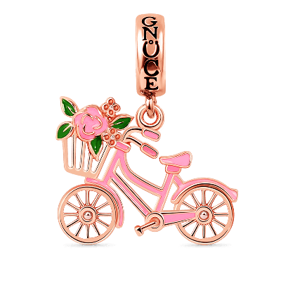 Bicycle with Flower Charm