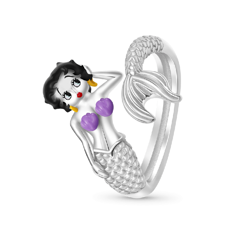 Mermaid Betty Boop Open Ring